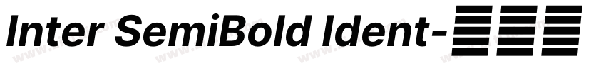 Inter SemiBold Ident字体转换